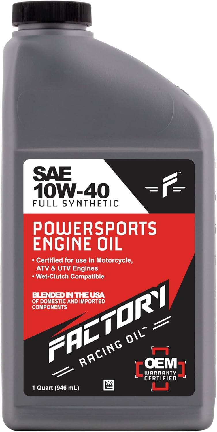 Kit de cambio de aceite compatible con Honda CBR600 CB750 VFR800 CB1000R CBR1000  Incluye 4 cuartos de aceite sintético completo 10W-40, 1 filtro, 1