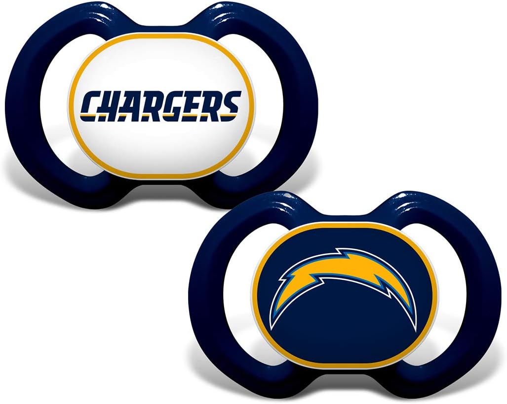 BabyFanatic – Chupete de 2 unidades, NFL Los Angeles Chargers, equipo oficial de la liga