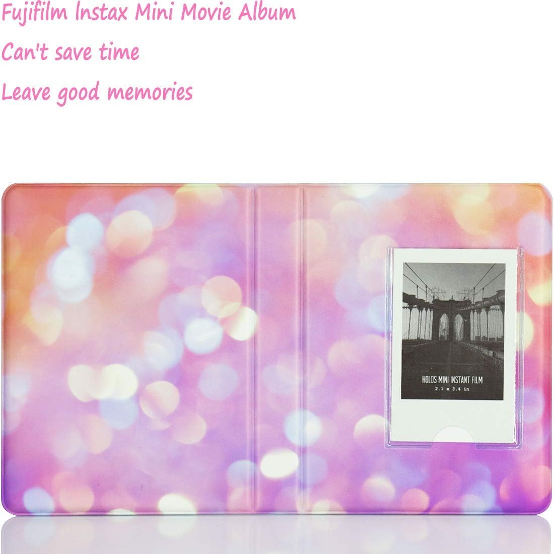 BigTrend – Mini álbum de fotos de 64 bolsillos para cámara instantánea Fujifilm Instax Mini 7s 8 8+ 9 25 26 50s 70 90 (Galaxy-4, 64 bolsillos)