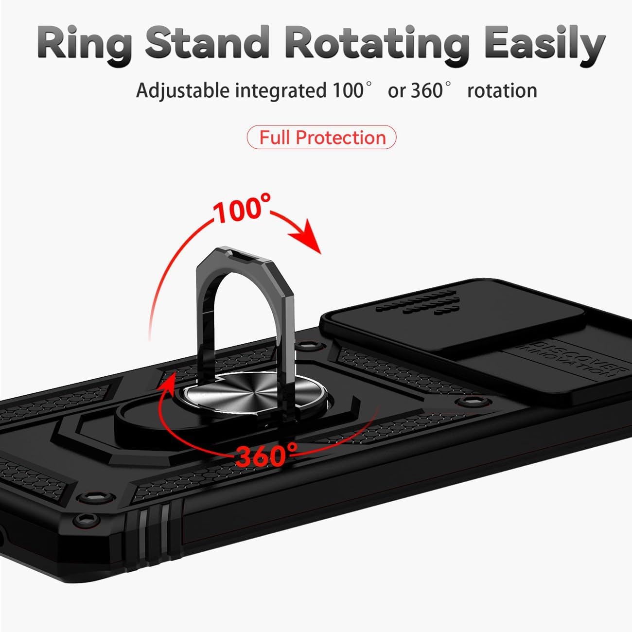 Funda para Galaxy S20 5G, Samsung S20 SM-G981U con protector de pantalla de vidrio templado y cubierta de cámara deslizante, anillo magnético para