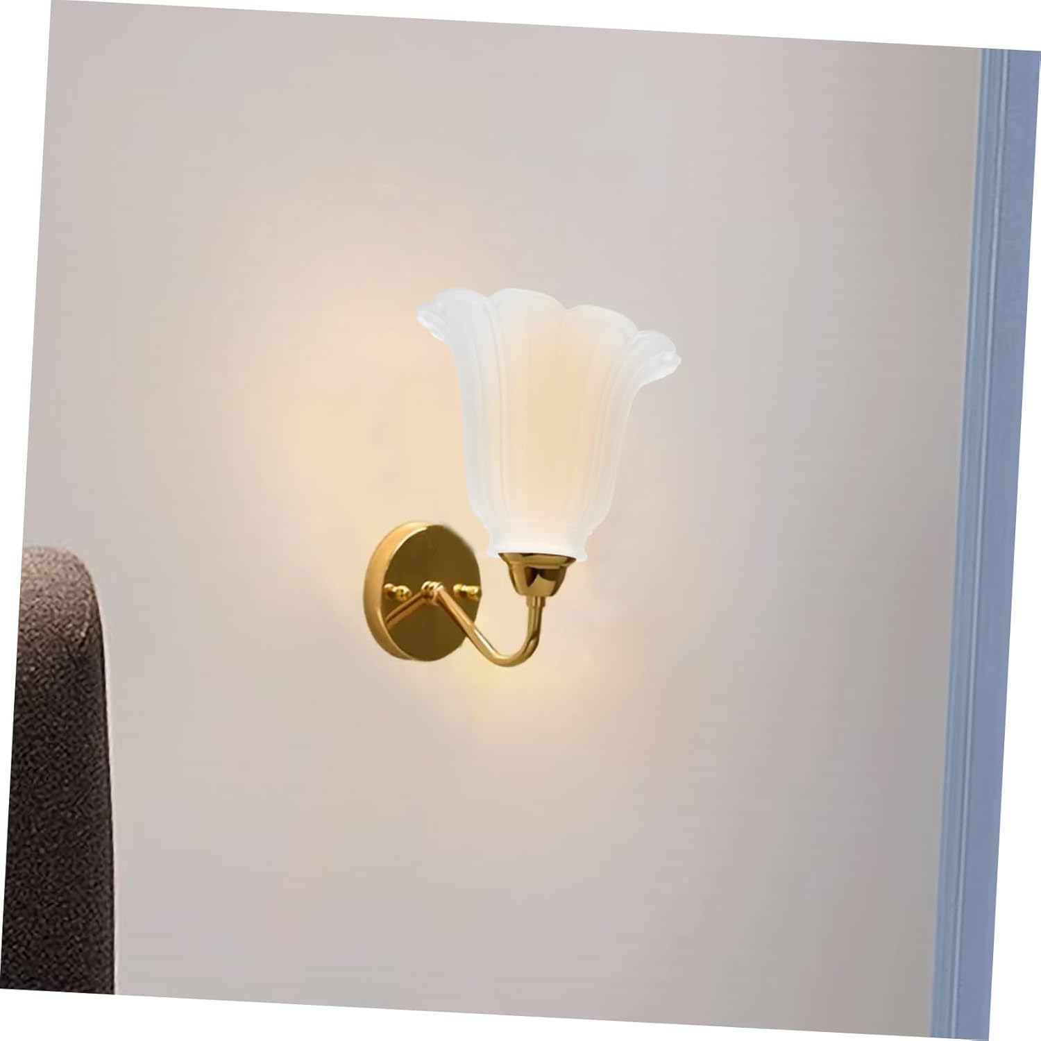 COHEALI reemplazar la pequeña pantalla de la lámpara blanca textura helada horseshoekou Accesorios las flores decorar lámparas de araña lámpara de