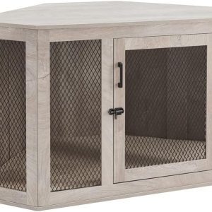 unipaws Furniture Style – Jaula esquinera para perros pequeños y medianos, soporte de TV estético para interiores, moderna y decorativa de madera unipaws Furniture Style – Jaula esquinera para perros pequeños y medianos, soporte de TV estético para interiores, moderna y decorativa de madera