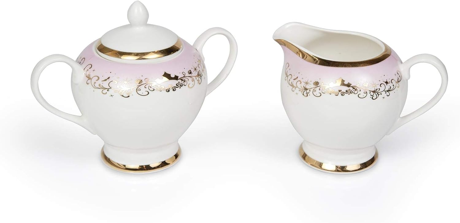 Disney Princess – Juego de té de cerámica de 13 piezas, Ariel, Cenicienta, jazmín, belle, aurora, juego de regalo de fiesta de té para cocina en el