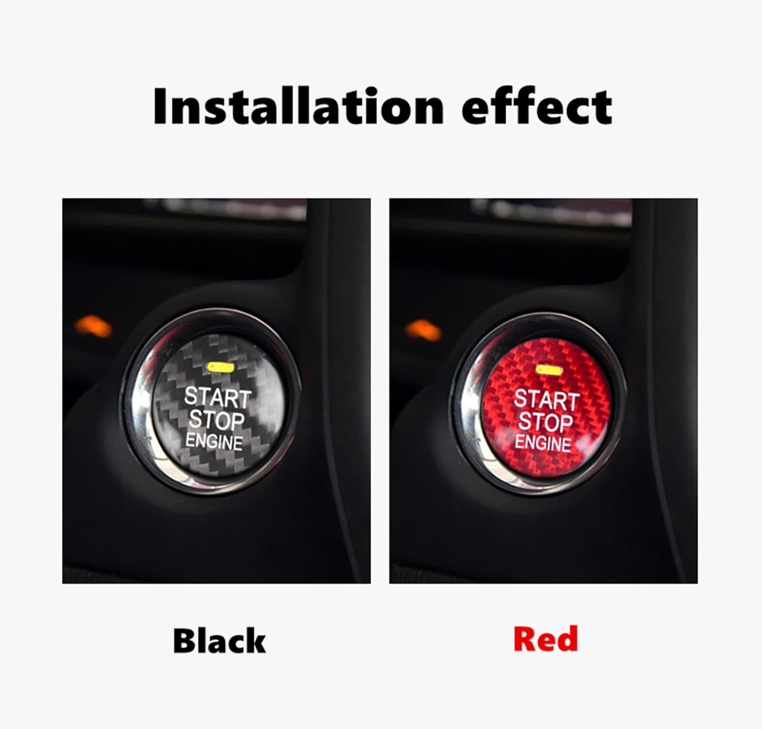 Cubierta del botón de arranque y parada del motor para Mazda CX-3458, Mazda MX-5, Axela 2014-2017, accesorios de automóvil para Mazda, fibra de
