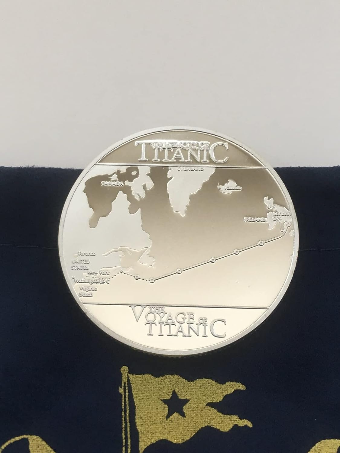 Titanic Heart of the Ocean Necklace and Titanic Coin