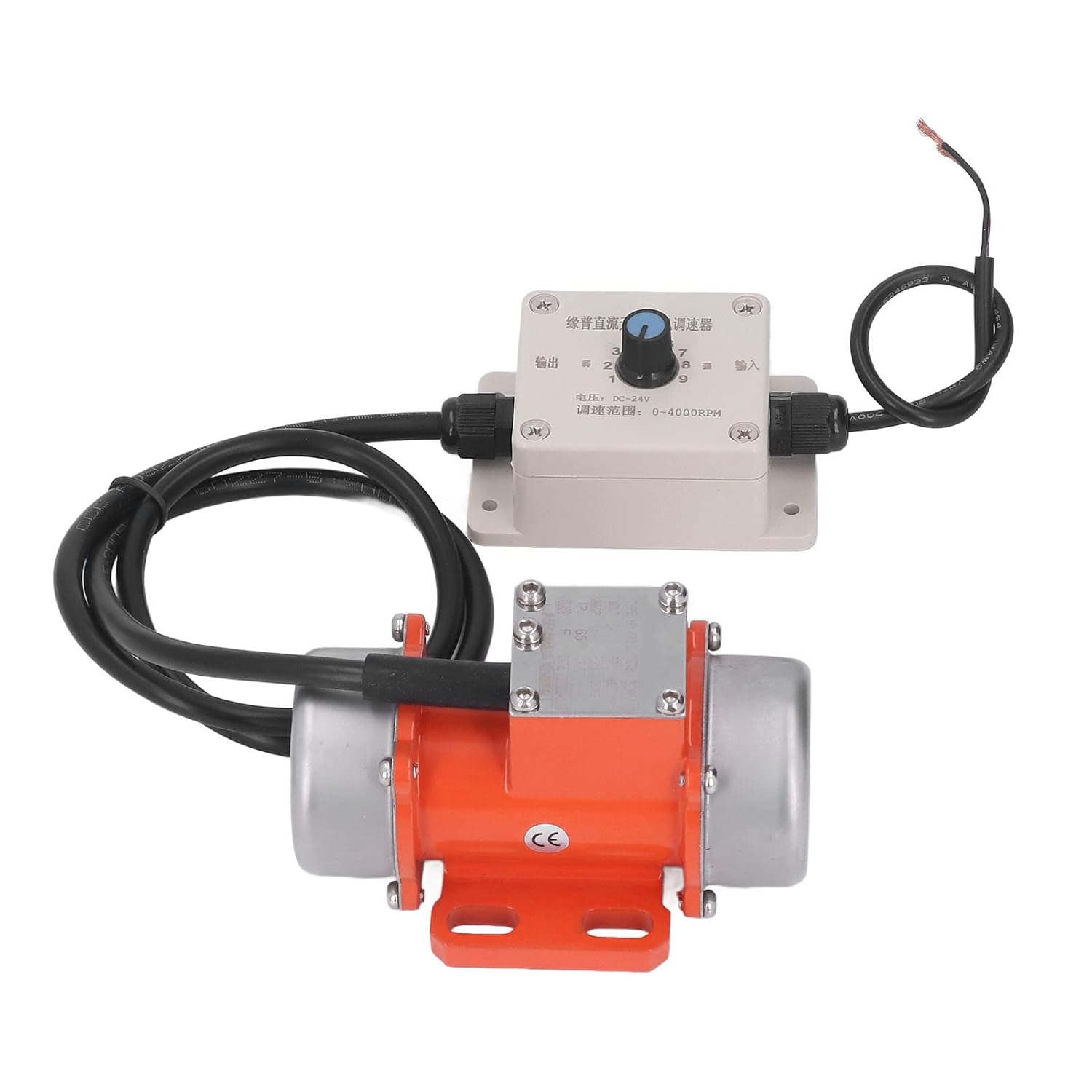 Hilitand Motor de vibración DC fuerza excitante pequeño motor eléctrico con controlador de velocidad sin escobillas 30W 4000RPM DC 12V 2.1A
