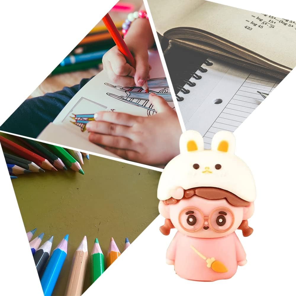 BAIWANLCH Sacapuntas manuales y portátiles, sacapuntas de lápices de colores, mini sacapuntas de escritorio para lápices de colores para oficina,