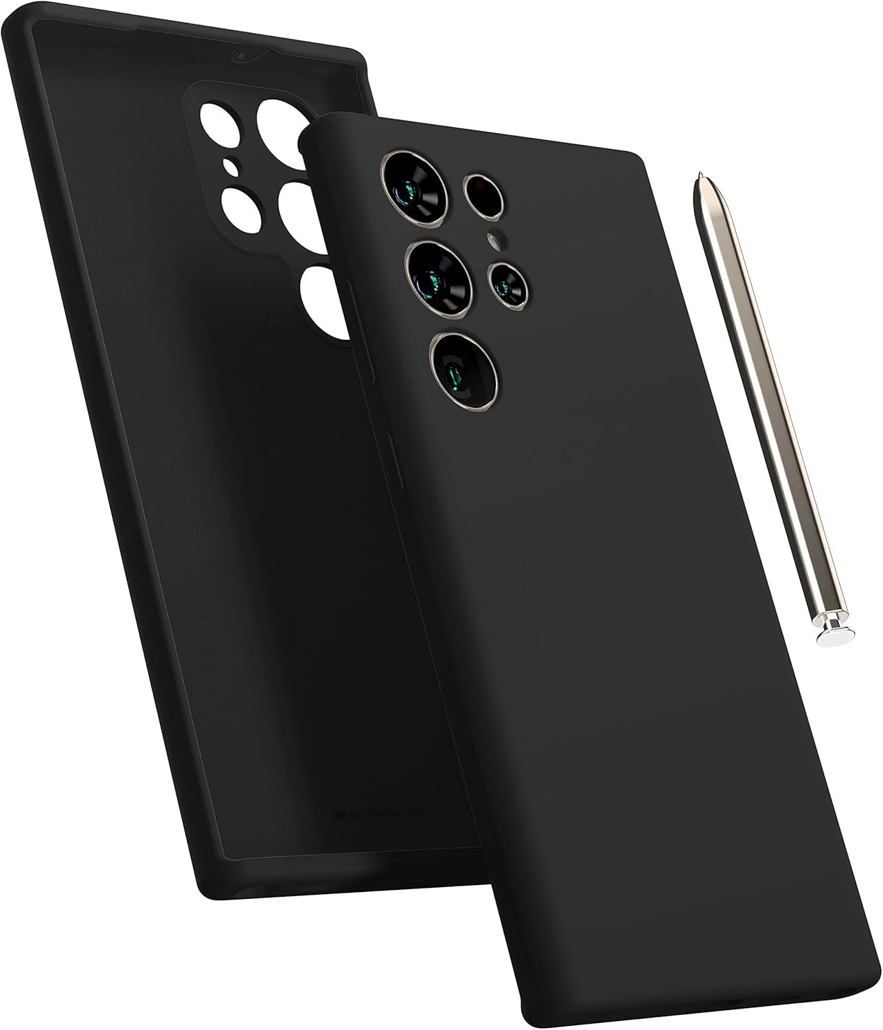 GOOSPERY Funda de silicona líquida diseñada para Galaxy S23 Ultra, sedosa, suave al tacto, protección de cuerpo completo, a prueba de golpes, con