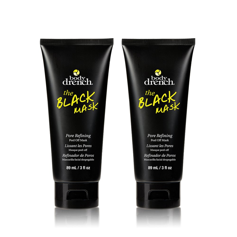 Body Drench The Black Mask, mascarilla facial de refinación de poros, paquete de 2