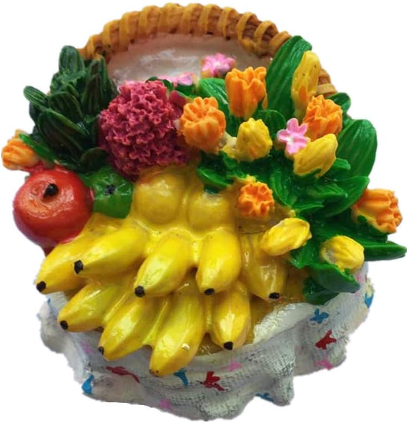 Fruta cesta 3D nevera imán hogar y cocina decoración resina fruta refrigerador imán