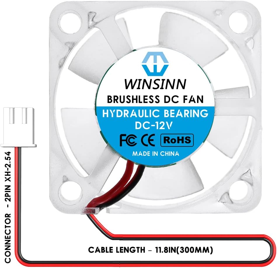 WINSINN Ventilador RGB de 1.181 in de 12 V, impresora 3D colorida LED micro ventiladores de 12 voltios 3010 rodamiento hidráulico, refrigeración sin