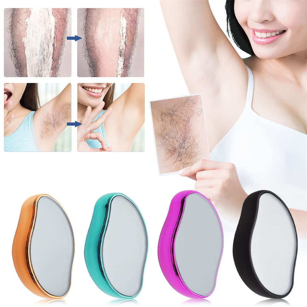 Crystal Hair Eraser, Crystal Hair Remover for Women and Men, Painless Exfoliation Magic Crystal Hair Remover Crystal Smooth Hair Remover for Legs