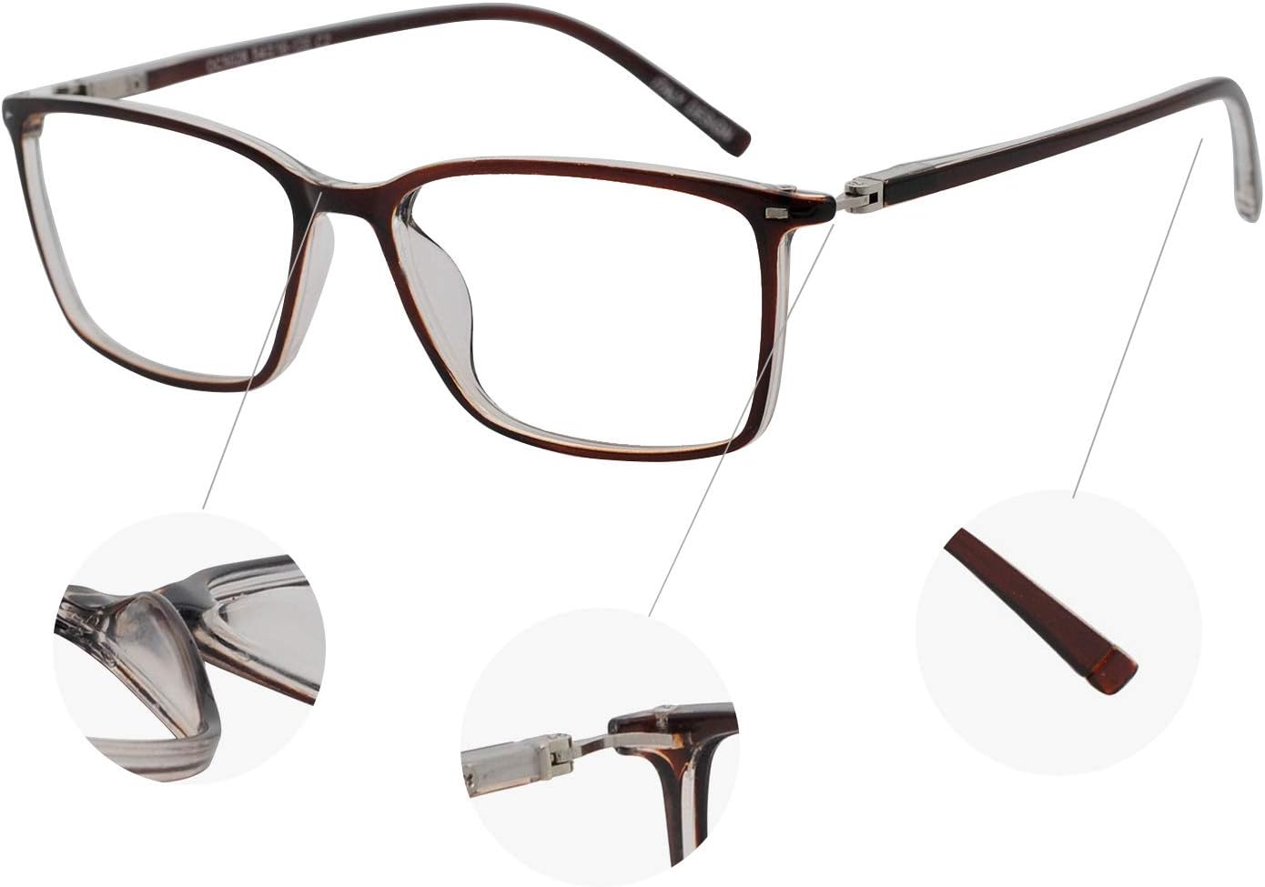 MARE AZZURO Gafas de lectura para hombres 3.50 lectores con estilo 3.5 Fuerza Gafas de lectura de moda 350 para hombre