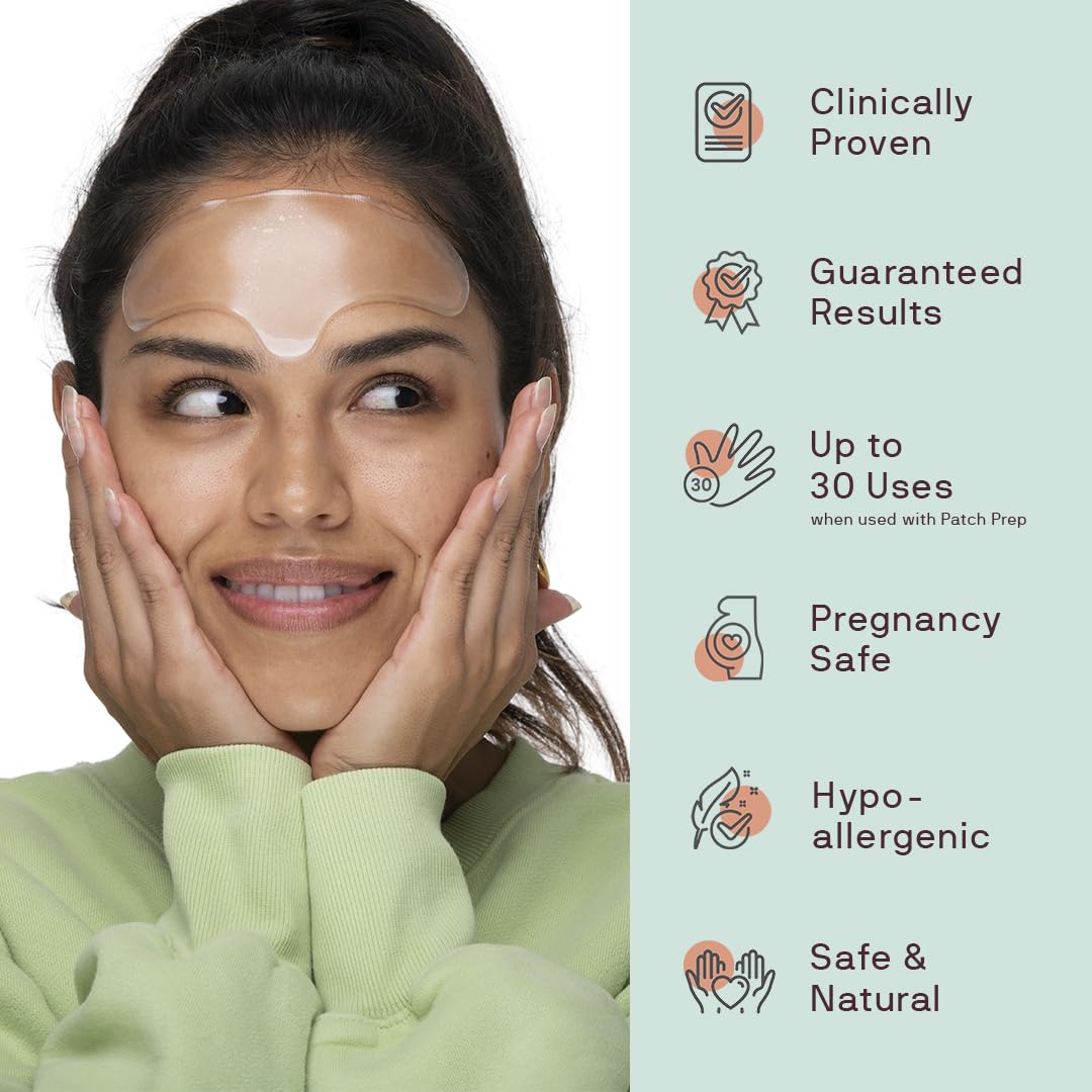 Dermaclara Kit de parches faciales  Parches antiarrugas para frente, líneas de sonrisa, tratamiento de línea de fruncido antiarrugas de silicona,