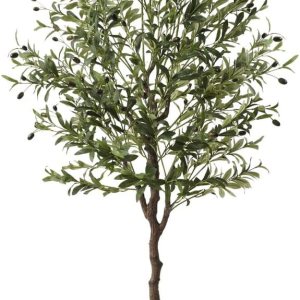 Fencer Wire Árbol topiario artificial en maceta, rama de olivo sintético y fruta, decoración moderna de planta sintética en maceta para interiores, Fencer Wire Árbol topiario artificial en maceta, rama de olivo sintético y fruta, decoración moderna de planta sintética en maceta para interiores,