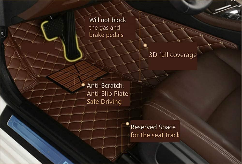 Tapetes de piso de automóvil para 98 % de los sedán, SUV, MPV, automóvil, deportivo, cobertura completa, lindo, para hombres y mujeres, almohadillas