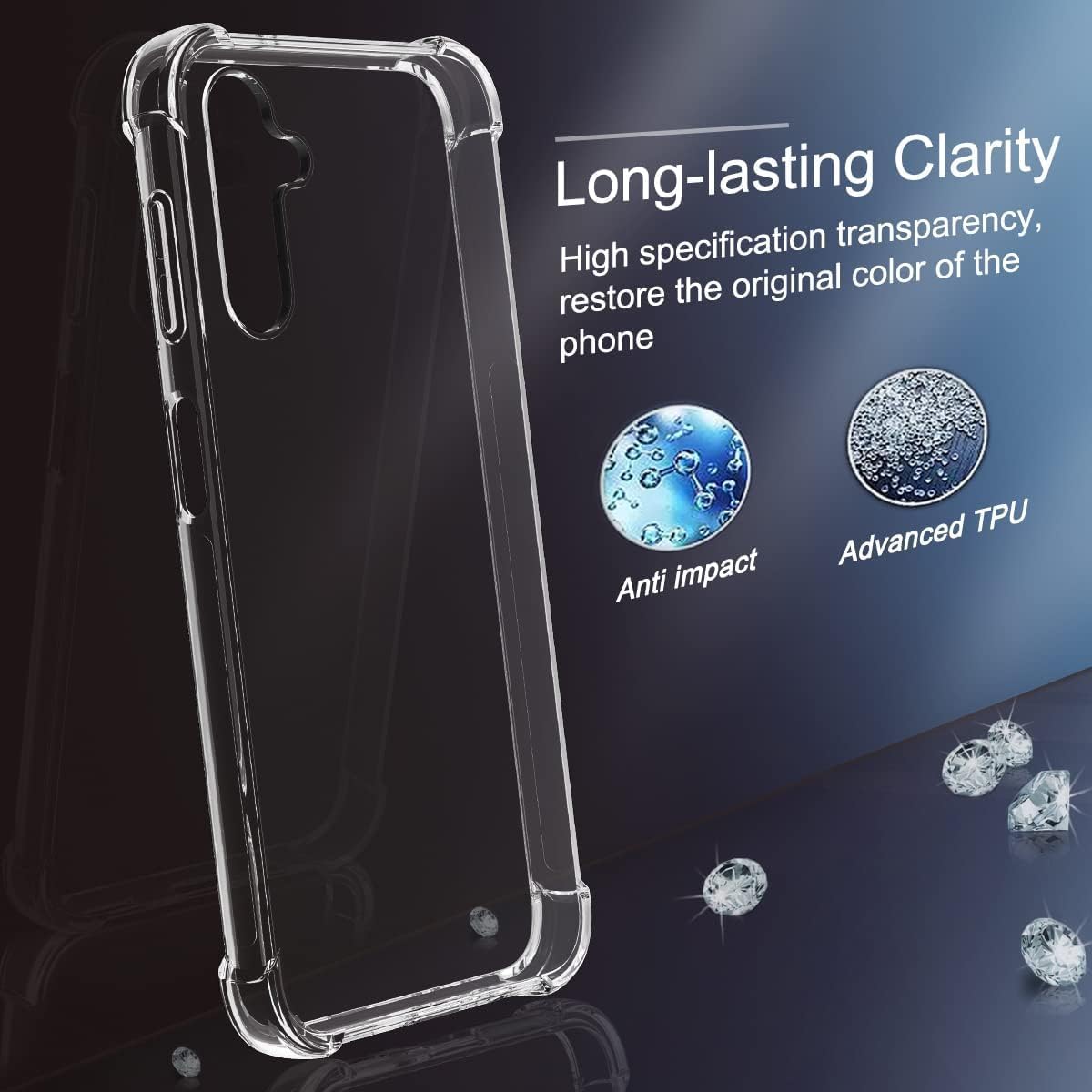 Funda compatible con Moto Defy 2 5G para CAT S75 soporte plegable adhesivo protección a prueba de golpes transparente
