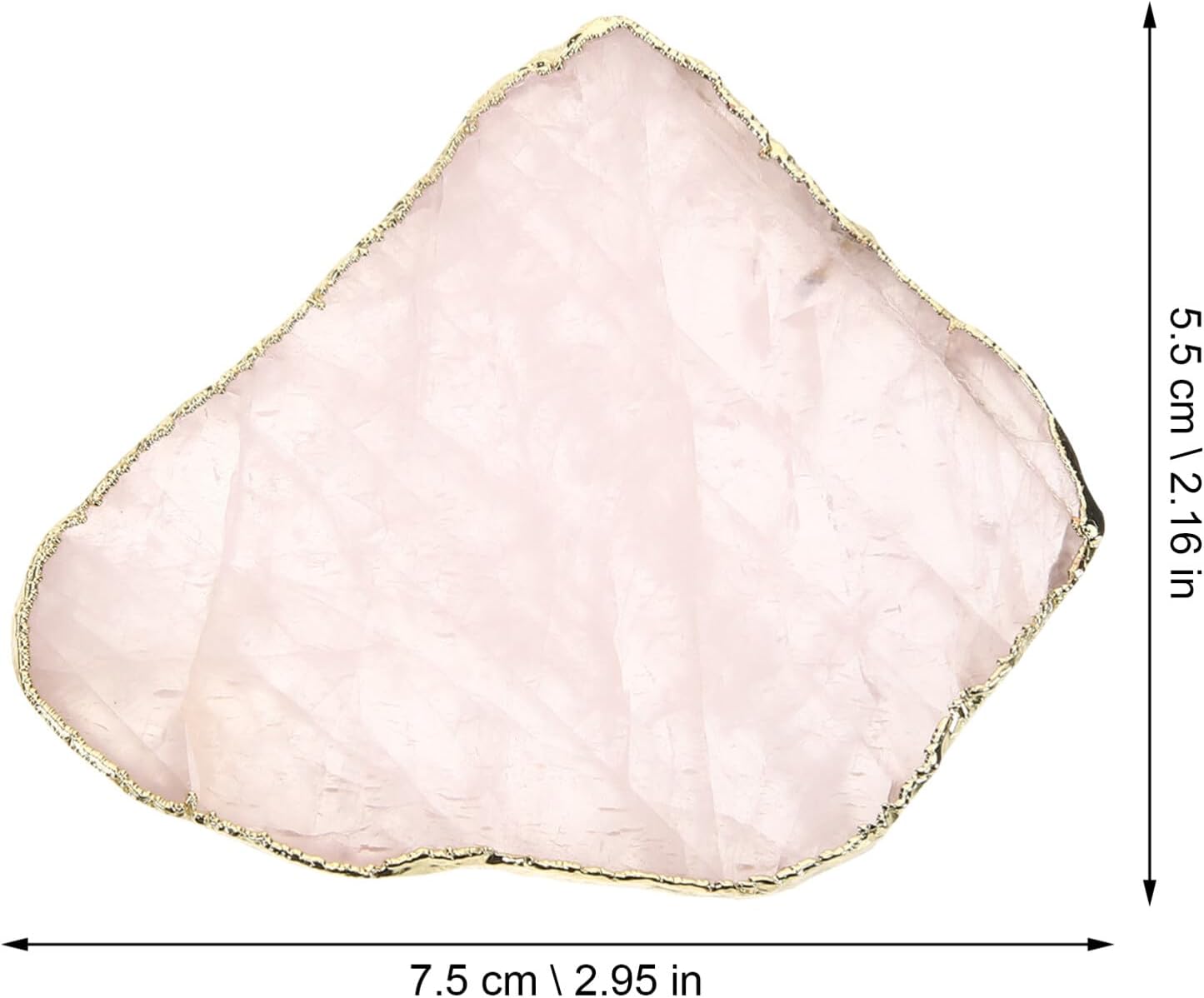 Luxshiny Posavasos de cuarzo rosa con ágata de cristal natural, geoda, rodajas de piedras preciosas irregulares para bar, bebidas, tapete para