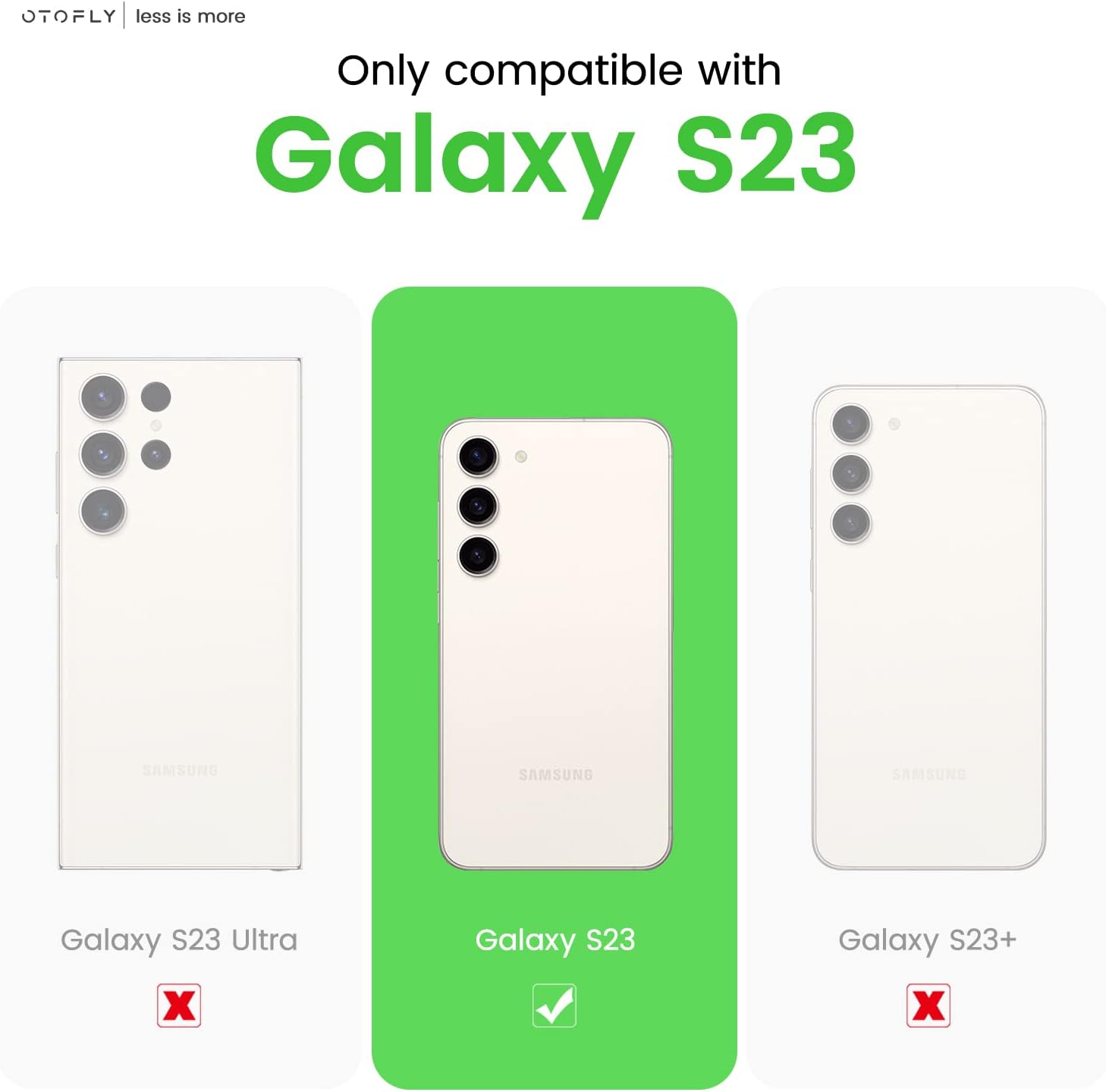 OTOFLY Funda de silicona para Samsung Galaxy S23, suave y sedosa al tacto Galaxy S23 con forro de microfibra, ajuste delgado, a prueba de golpes,