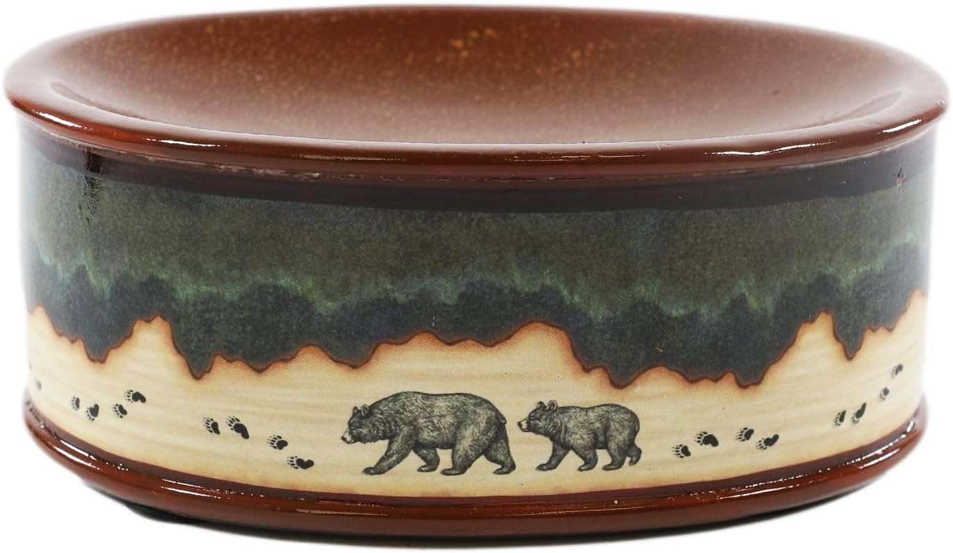Ebros – Oso de bosque rústico para madre y cachorro, decoración occidental, accesorios decorativos occidentales para cabaña, casa de campo, casa de