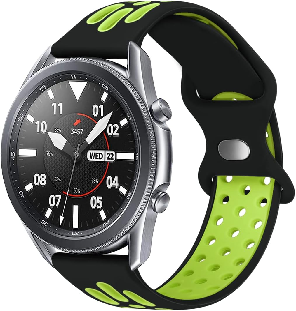 Correa de silicona suave para Samsung Galaxy Gear S3 Galaxy Watch de 0.866in, compatible con Samsung Galaxy Watch 3 de 1.772in, Gear S3 Frontier,