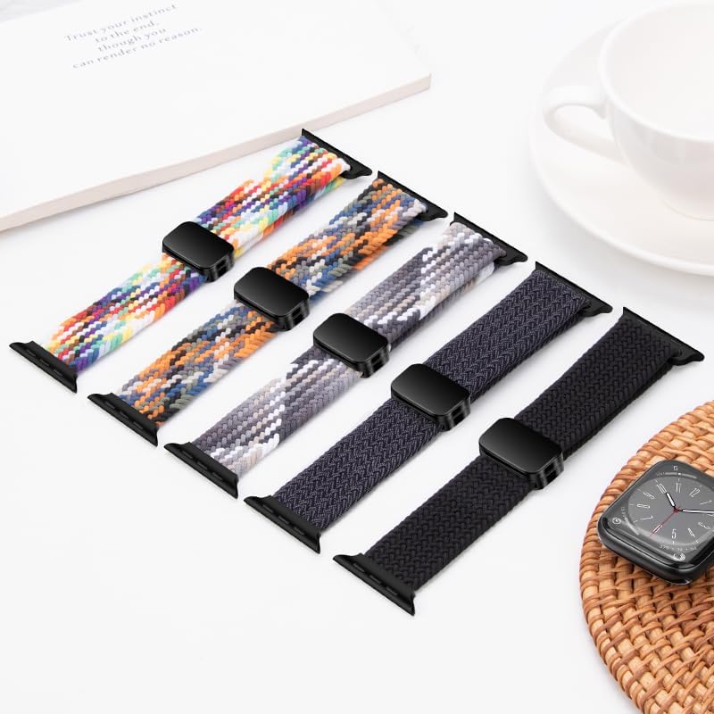 Correas deportivas de nailon compatibles con Apple Watch Band Ultra de 1.929 in, 1.772 in, 1.732 in, 1.654 in, 1.614 in, 1.575 in, 1.496 in, correa