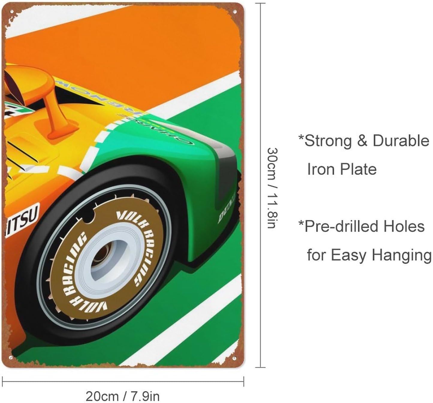 Mazda 787B Race Car 24h Cafe Bar Home Wall Art Decor Poster Retro Vintage Metal Tin Sign 8×12 pulgadas
