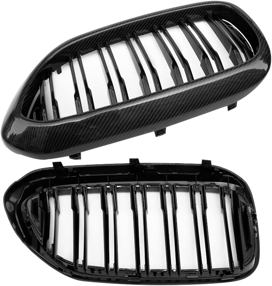 Para BMW G30 G31 5-Series 530i 540i 2017-2020 Rejilla de riñón delantera de fibra de carbono