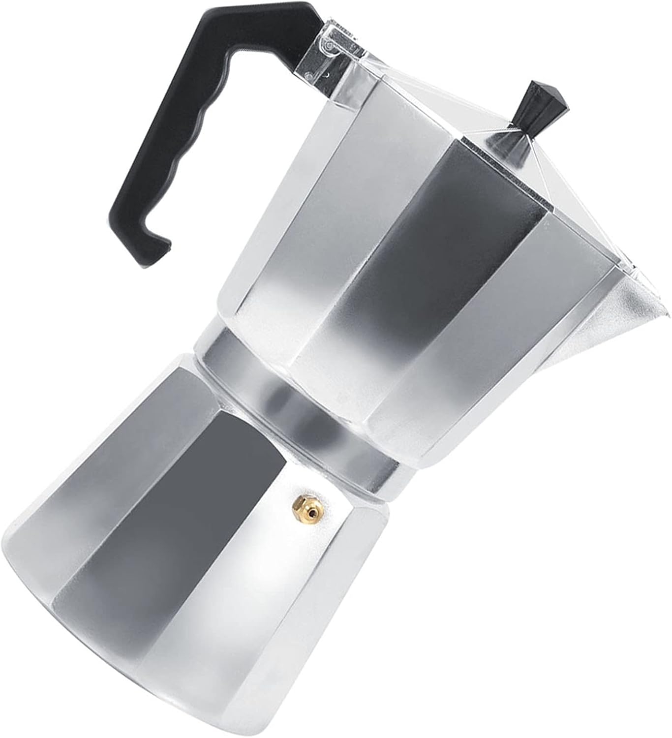 Olla de moka tipo italiano, 36912 tazas de aluminio, cafetera, estufa para uso en casa y oficina caliente, hervidor de moka, para café (20.3 fl oz,