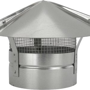 Generic Tapa de chimenea con pantalla (10 pulgadas), color plateado Generic Tapa de chimenea con pantalla (10 pulgadas), color plateado