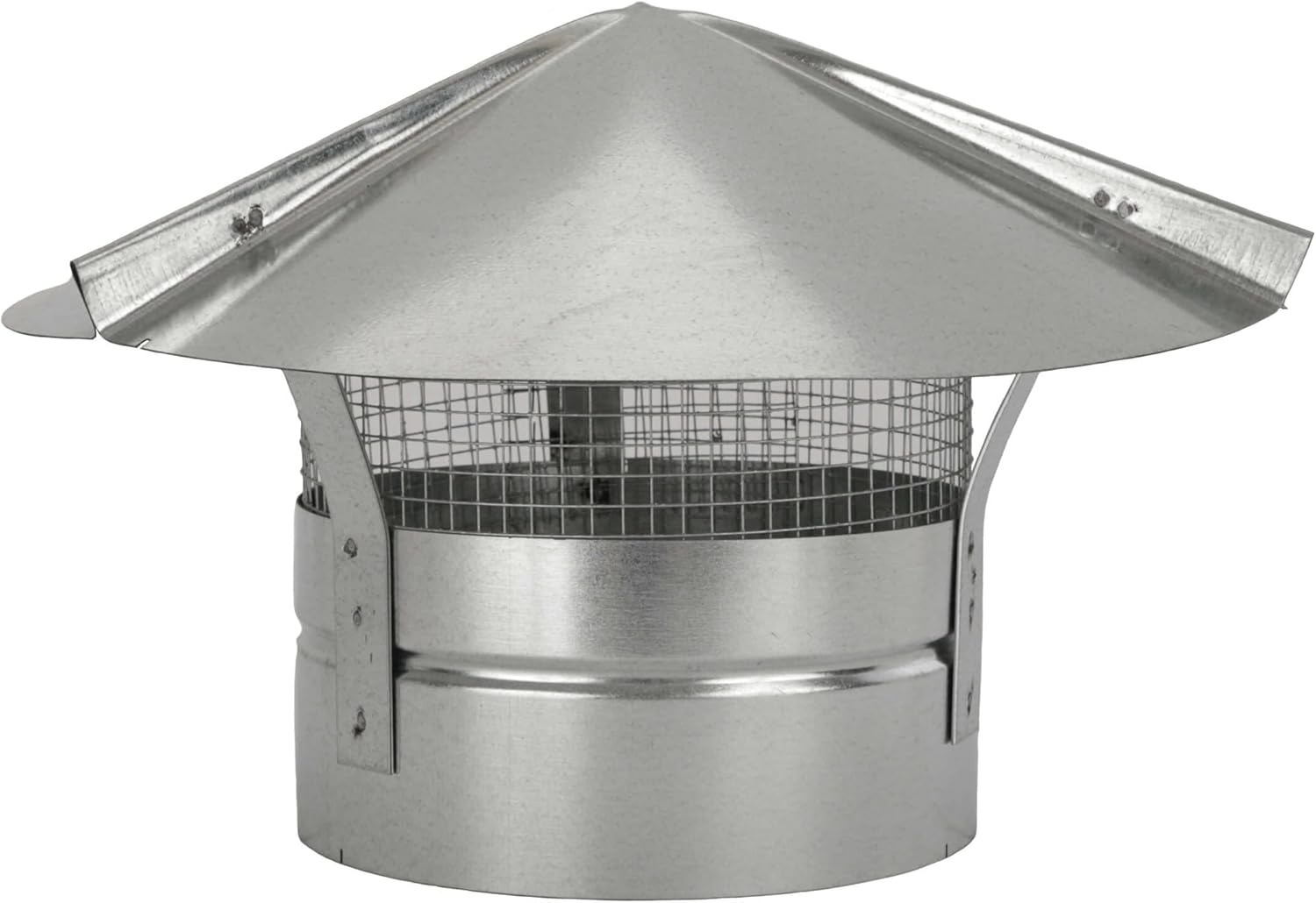 Generic Tapa de chimenea con pantalla (10 pulgadas), color plateado