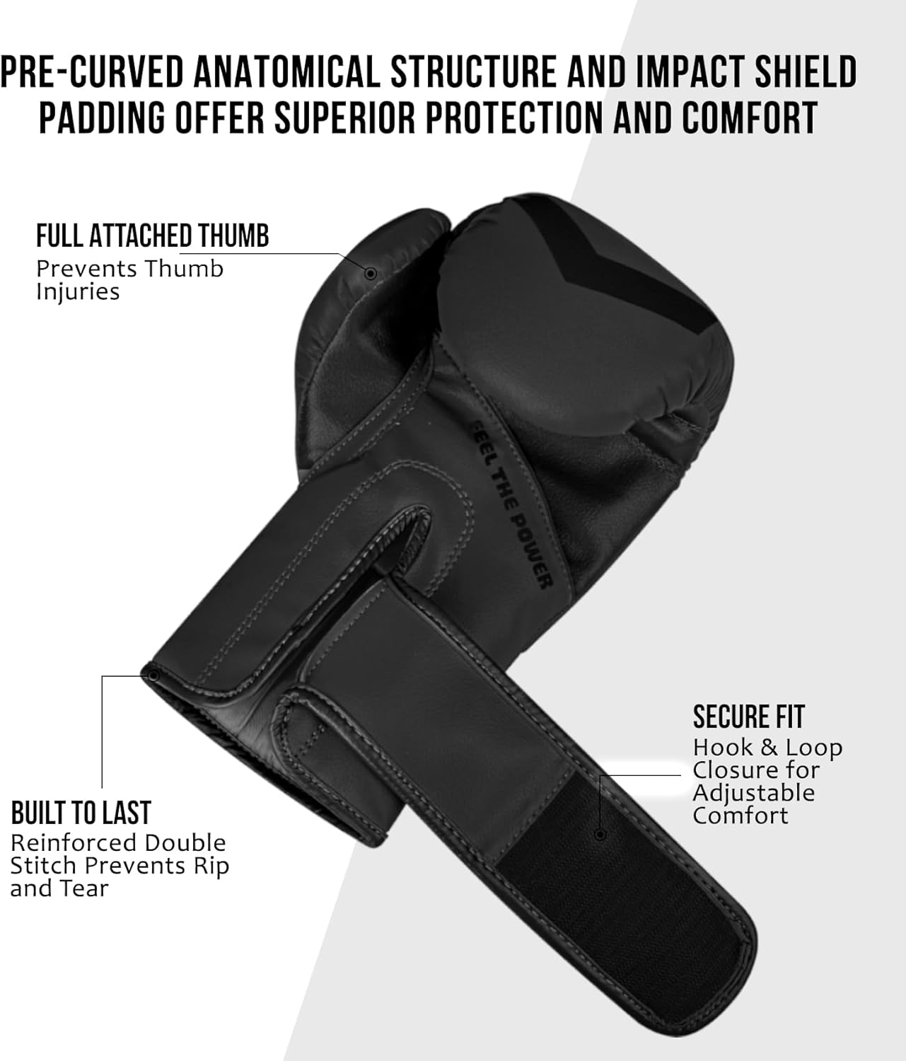 Exxact Sports Knockout – Guantes de boxeo juveniles para niños, guantes de boxeo de cuero duradero con protección acolchada para artes marciales