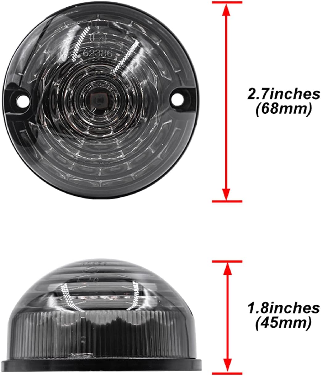 NSLUMO Defender – Luces traseras LED de freno, 2 piezas de lente ahumada de 2.874 in, lámpara trasera trasera roja para Land Rover Defender