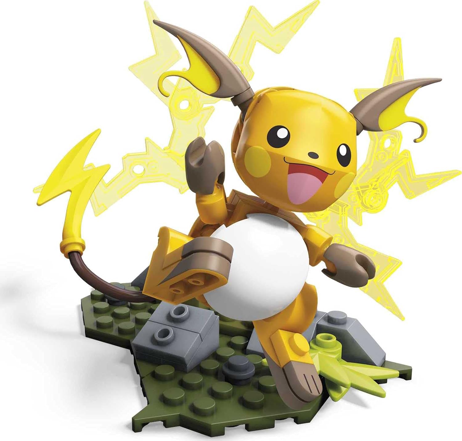 Mega Construx Pokemon Raichu – Juego de construcción con figuras de personajes, juguetes de construcción para niños, 6 años en adelante (73 piezas)