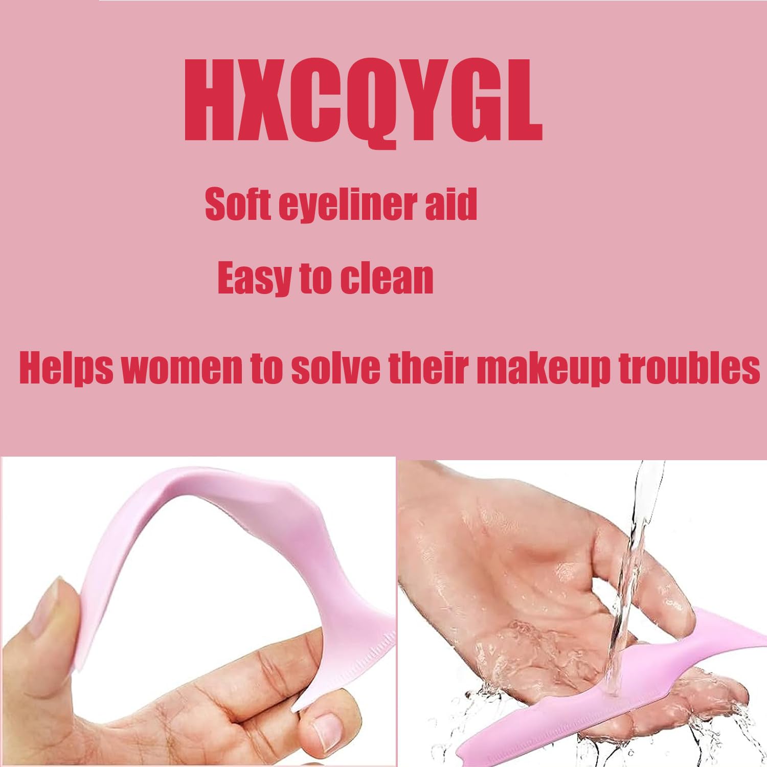 HXCQYGL 2 plantillas de delineador de ojos, protector de rímel, herramienta aplicadora de delineador de ojos de silicona, herramienta de maquillaje