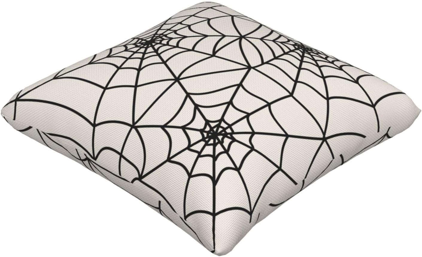 Juego de 2 fundas de almohada de Halloween de 20 x 20 pulgadas, fundas cuadradas de lino decorativas de lino para el hogar, la cama o el sofá