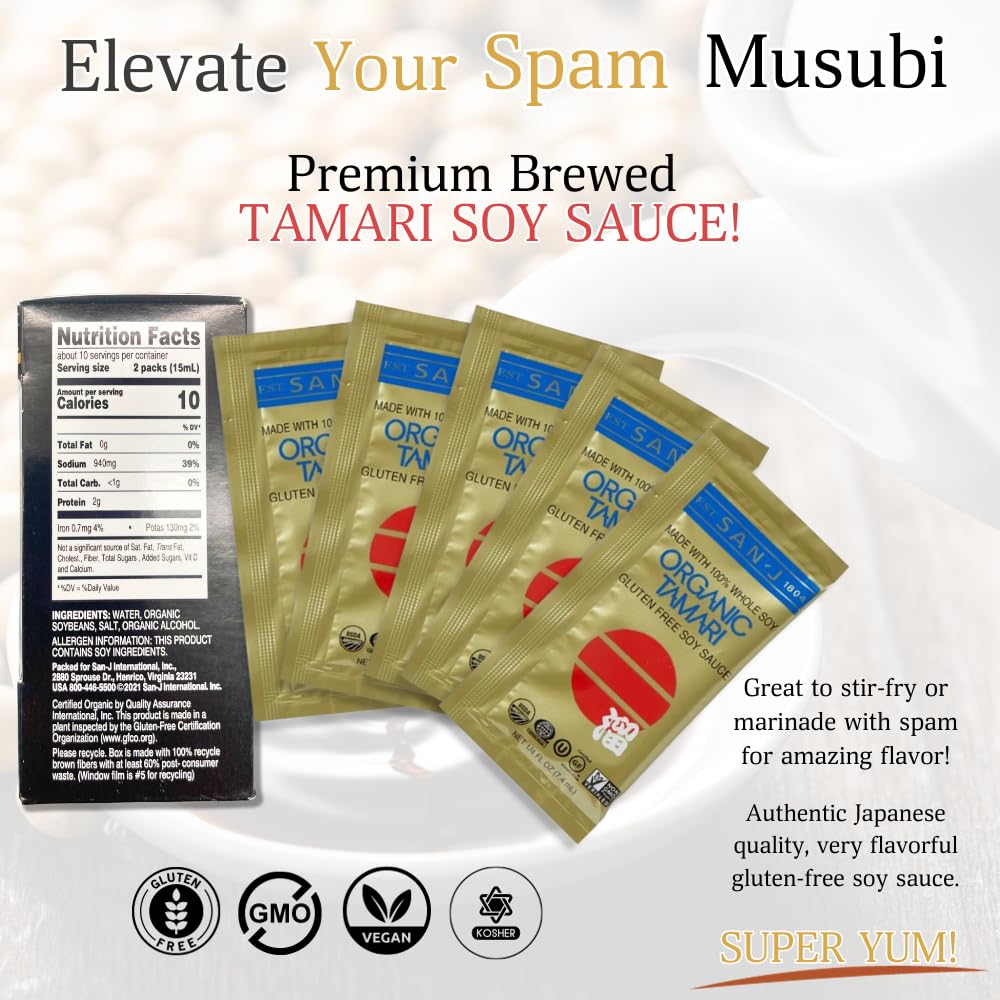 Kit de moldes Musubi (paquete de 7) con prensa Musubi, paleta de arroz, cortador de spam, spam bajo en sodio, arroz, envoltura de algas marinas y