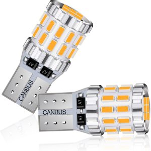 GKmow 2 luces LED T10 de ancho para automóvil, 3014-30SMD, súper brillante, luz de lectura de placa de matrícula de 360, Canbus sin errores, luz de GKmow 2 luces LED T10 de ancho para automóvil, 3014-30SMD, súper brillante, luz de lectura de placa de matrícula de 360, Canbus sin errores, luz de