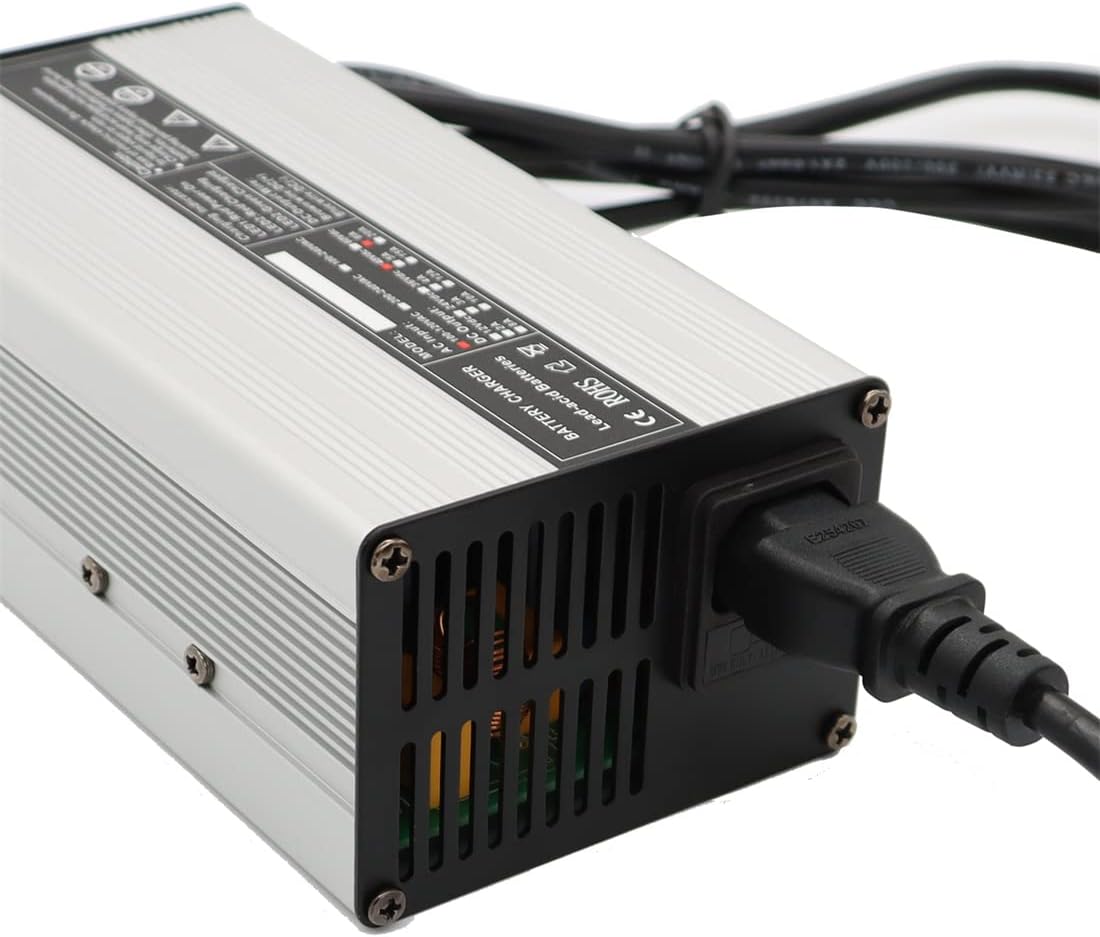 Nakkaa Cargador de batería de cable desnudo para carrito de golf de 48 V 6 A, compatible con EZGO Club Car TXT