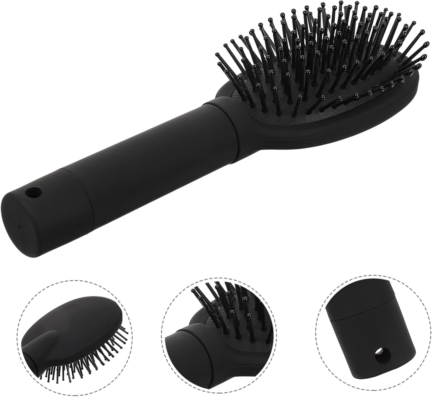 Uonlytech Caja de almacenamiento de peine Labret joyería cepillo de pelo de viaje joyería segura compartimento oculto contenedores compartimiento