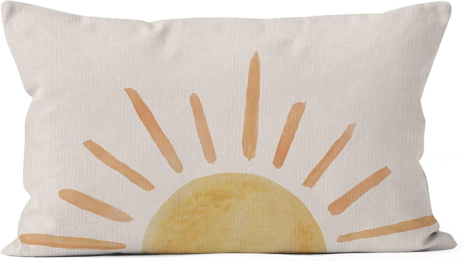 Funda de almohada de sol, funda de almohada de sol, funda de almohada decorativa de sol bohemia, funda de almohada lumbar bohemia para cama, aula,