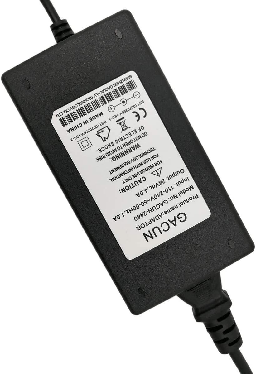 YUNBO Adaptador de fuente de alimentación de 24V 4A, CA 110-240V a DC 24V 96W Transformadores para luces de tira LED Cámara CCTV Router inalámbrico