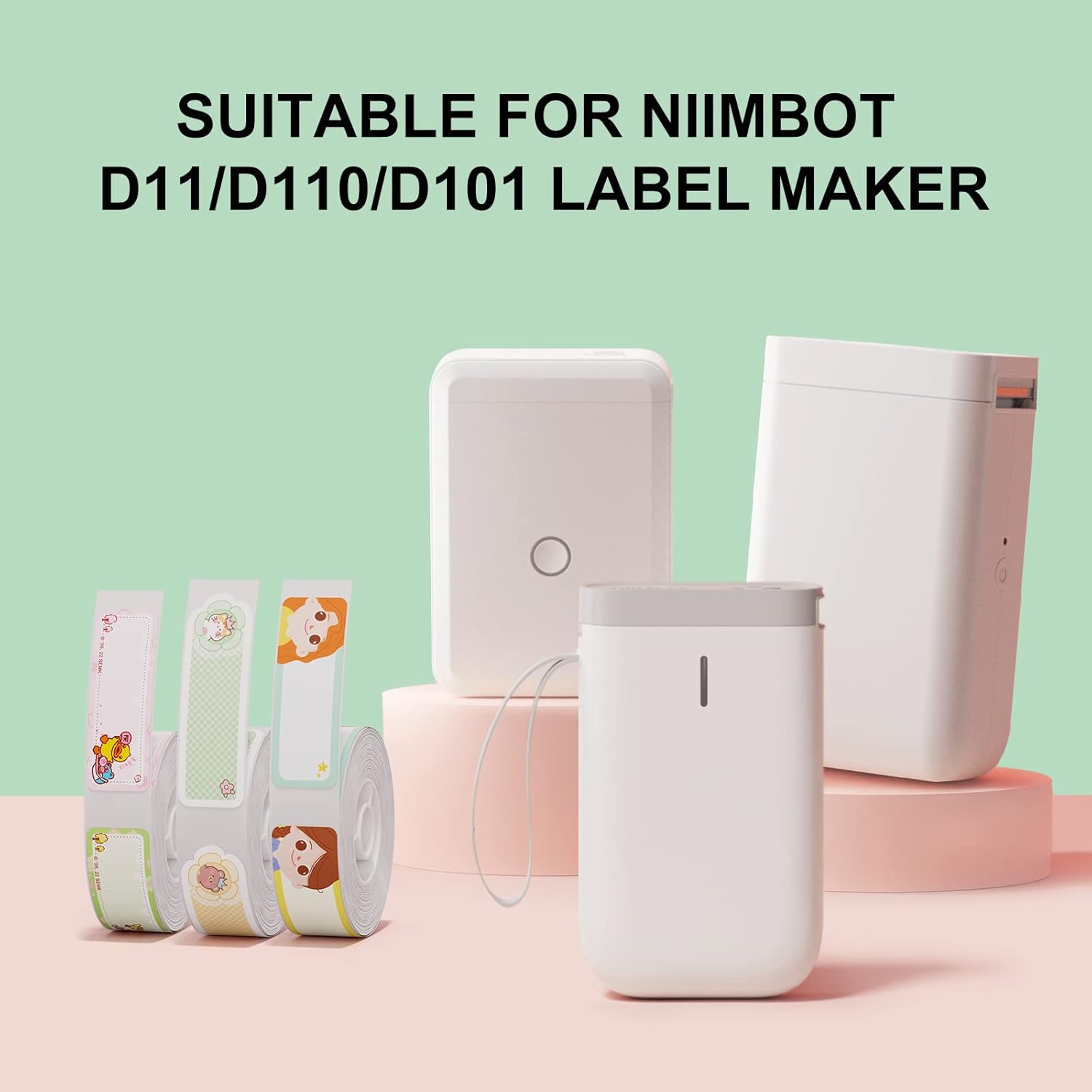 Etiquetas navideñas D11 D110 D101 – Papel adhesivo para impresora (0.47 x 1.18 pulgadas) con autoadhesivo para impresora Niimbot D11D110D101, JADENS