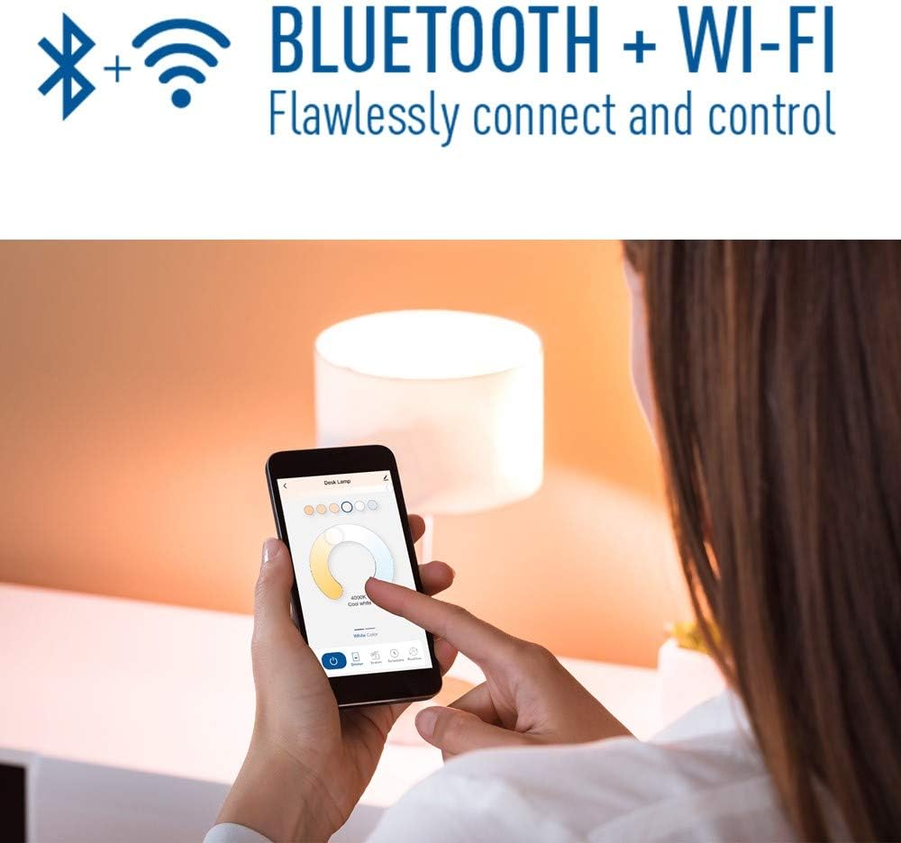 Cree Lighting Connected Max Smart Led Downlight de 6 pulgadas ajustable blanco + cambio de color, 2.4 GHz, funciona con Alexa y Google Home, no