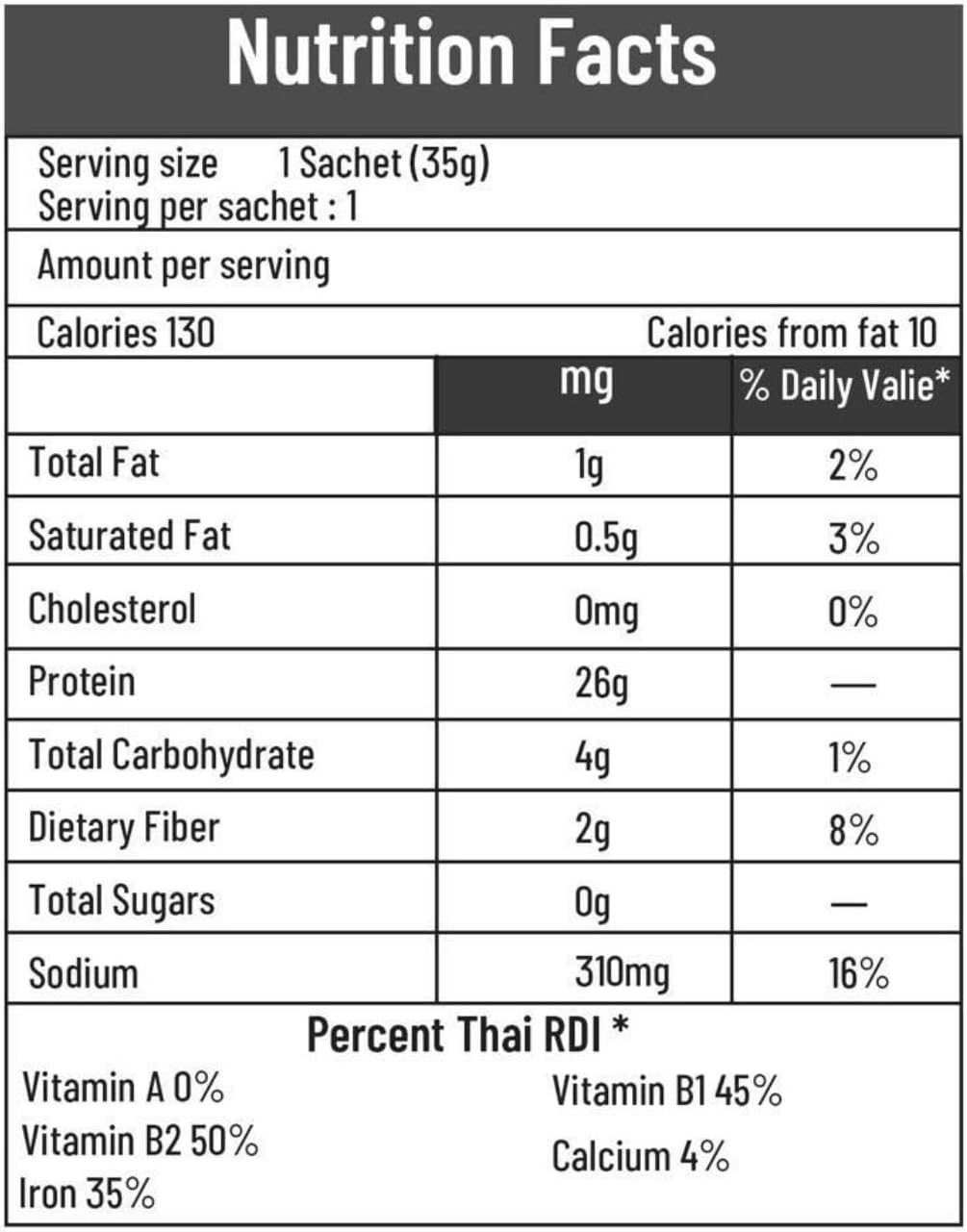 SanookM Proteína en polvo a base de plantas, sabor a té tailandés, sin azúcar, bolsitas de viaje (0.92 oz)