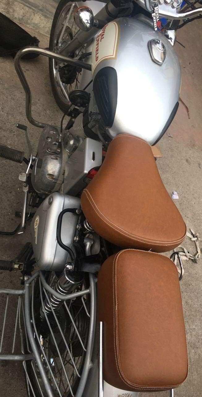 SaharaSeats Royal Enfield Classic 350500 – Funda de asiento color castaño tostado