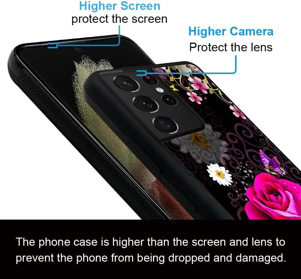 ZHEGAILIAN Funda compatible con Samsung Galaxy S21 Ultra, funda de poliuretano termoplástico suave compatible con Galaxy S21 Ultra de 6.8 pulgadas y