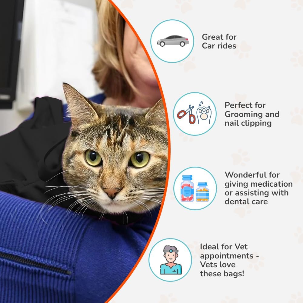 CAT-IN-THE-BAG COZY COMFORT transportín de gato, bolsa de transporte y de aseo para visitas al veterinario, administración de medicamentos, cuidado