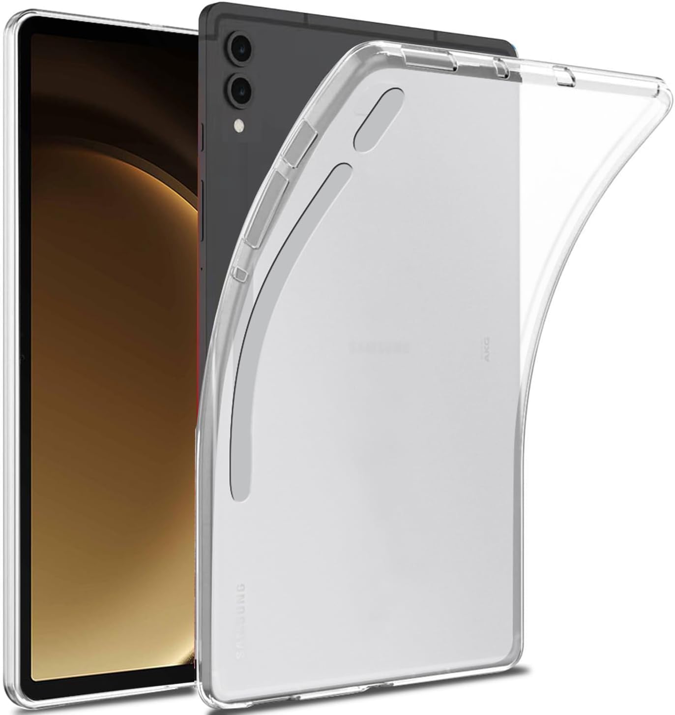 Funda para Samsung Galaxy Tab S9 FE+ de 12.4″, ultra delgada, suave, mate, transparente, carcasa trasera transparente para Samsung Galaxy Tab S9 FE