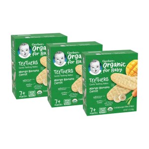 Gerber Obleas suaves para dentición orgánicas, mango y plátano y zanahoria (1 unidad (paquete de 3)) Gerber Obleas suaves para dentición orgánicas, mango y plátano y zanahoria (1 unidad (paquete de 3))